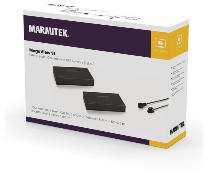 MegaView 91 - HDMI-Extender Ethernet - 100-120 m - Infrarot-Rückführung 