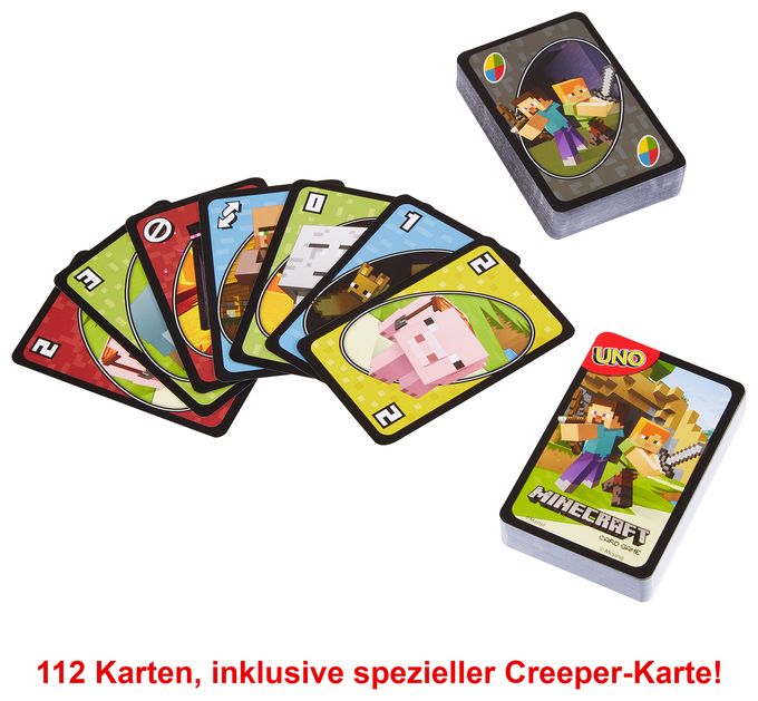Uno Minecraft Kartenspiel bis zu 10 Spielern ab 7 Jahr(e) 