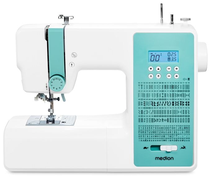 LIFE® Digitale Nähmaschine SD36 (MD11881) einstellbare Stichlänge und Stichbreite, 270 Stichmuster, Integriertes Zubehörfach, 36 Watt Motorleistung 