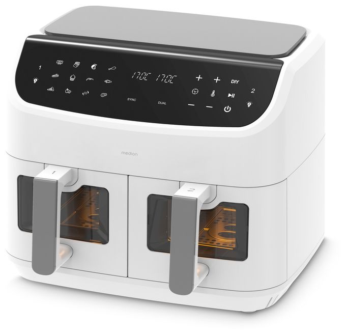 Doppel Heißluftfritteuse 8,7 l 2600 W  Life P20 XXL (Weiß, Schwarz) 