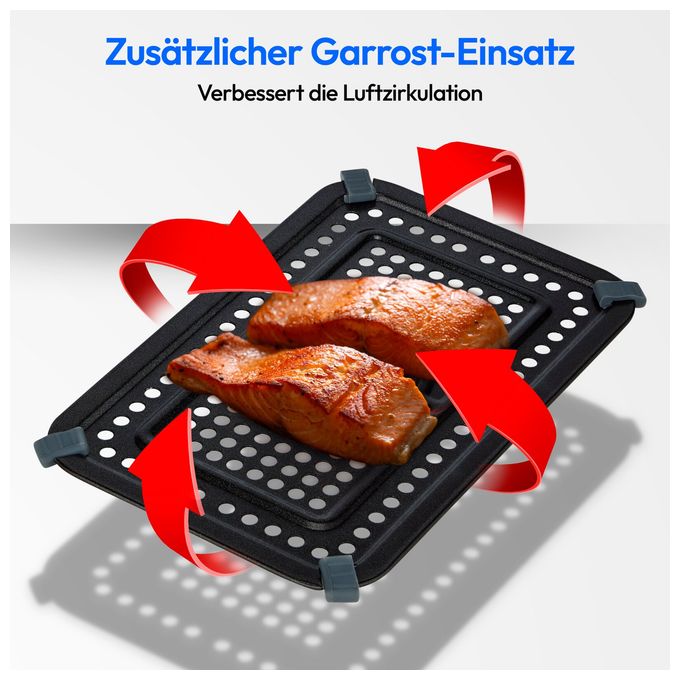 Doppel Heißluftfritteuse 8,7 l 2600 W  Life P20 XXL Twin (Schwarz) 