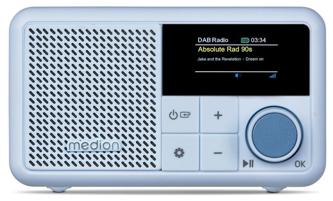 Bluetooth DAB+, UKW Radio Tragbar IPX1  Life S66822 (Aqua-Farbe) 