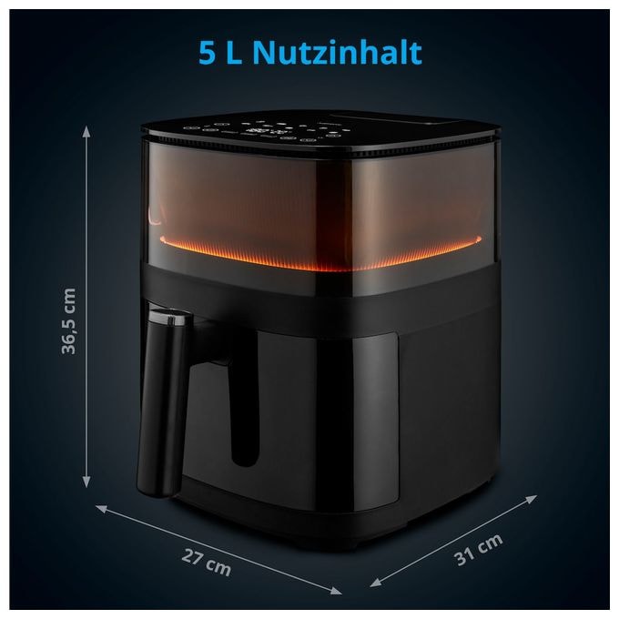 Heißluftfritteuse 5 l 1500 W  Life X10 XL MD11780 (Schwarz) 