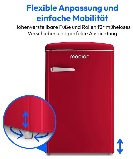 108 l / 95 l Kühlschrank freistehend EEK: D 110 kWh Jahr  MD37790 (Rot) 