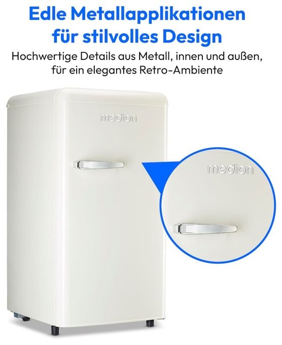 91 l Kühlschrank freistehend EEK: E 85 kWh Jahr  MD37800 (Cremefarben) 