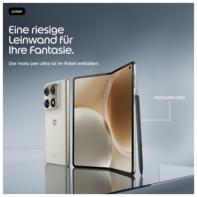 512 GB 5G Smartphone 20,6 cm (8.09") 3,8 GHz Android 50 MP Dreifach Kamera Dual Sim WiFi 7 (PANTONE Lily White) Razr Fold 