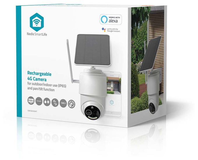 1920 x 1080 Pixel IP-Sicherheitskamera IP65 4G Außen Nachtsicht  SmartLife SIMCBO50WT (Weiß) 