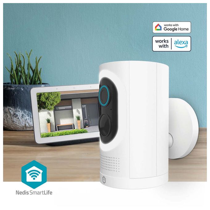 2304 x 1296 Pixel IP-Sicherheitskamera IP65 Innen & Außen Nachtsicht  SmartLife WIFICBO33WT (Weiß) 