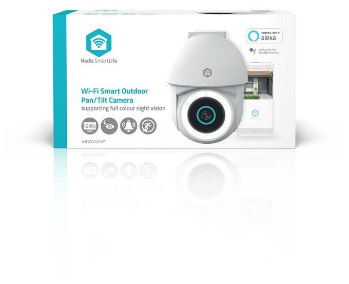1920 x 1080 Pixel IP-Sicherheitskamera IP65 Außen Nachtsicht  SmartLife WIFICO22CWT (Weiß) 
