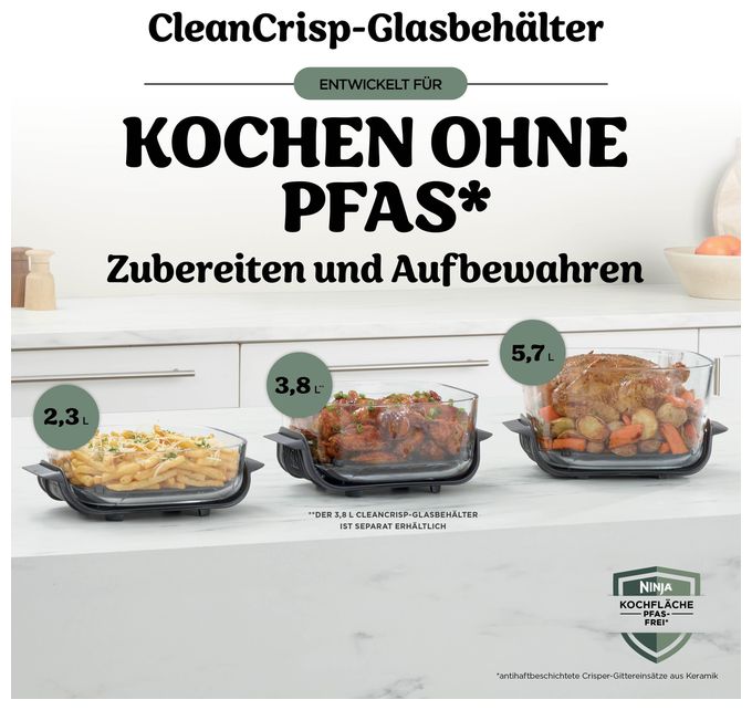 Heißluftfritteuse 5,7 l 2000 W  AS090EUGN Crispi Pro 5-in-1 (Grün) 