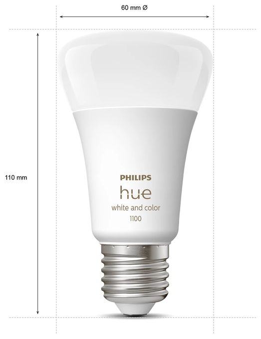 LED Set für intelligente Beleuchtung Hue White and Color Ambiance Starterset 3xE27 + Bridge + 1 Dimmschalter 