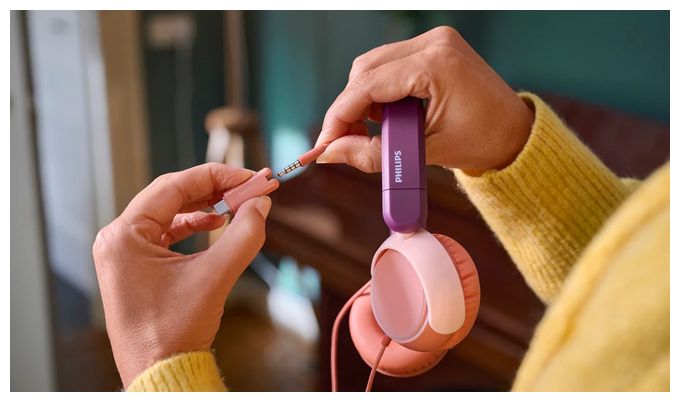 Ohraufliegender Kopfhörer Kabelgebunden USB Typ-C (Orange, Violett, Rose) TAK2000MP/00 