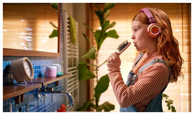 Ohraufliegender Bluetooth Kopfhörer kabellos 45 h Laufzeit (Orange, Violett, Rose) TAK4200MP/00 