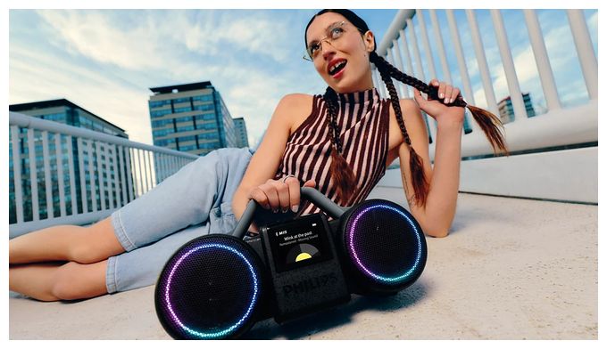60 W Bluetooth Lautsprecher IP67 Laufzeit bis 24 h  TAMS60 The Roller (Schwarz) 