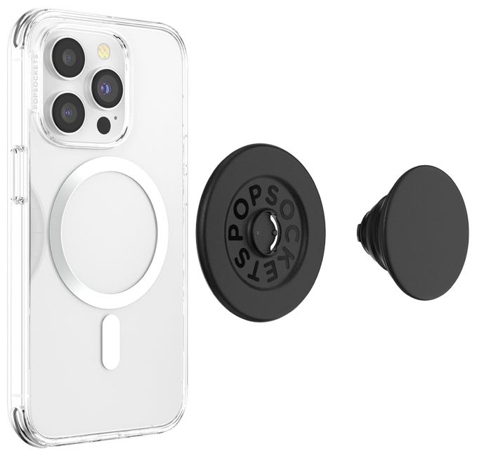 Fingerring für Apple iPhone 12+  PopGrip MagSafe Round (Schwarz) 