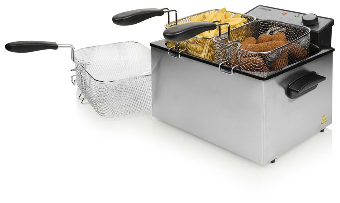 Doppel Fritteuse 5 l 3270 W  185000 (Schwarz, Edelstahl) 