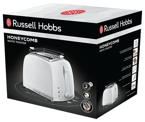 Toaster 850 W 2 Scheibe(n) 6 Stufen  26060-56 Honeycomb (Weiß) 