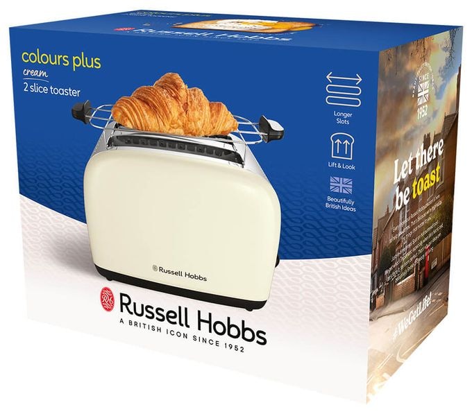 Toaster 1600 W 2 Scheibe(n) 6 Stufen  26551-56 Colours Plus 2S (Cremefarben, Silber) 