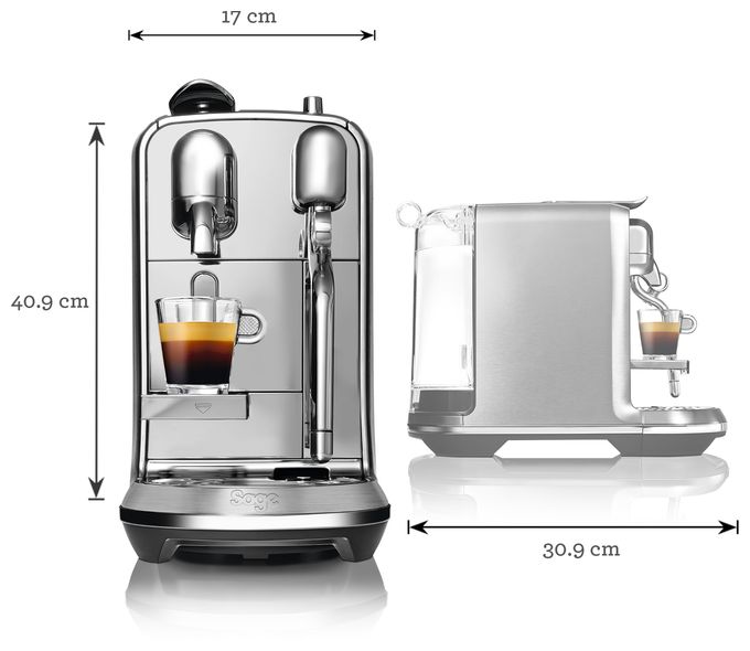 Nespresso Kapselmaschine 19 bar 1,5 l  Creatista Plus (Silber) 