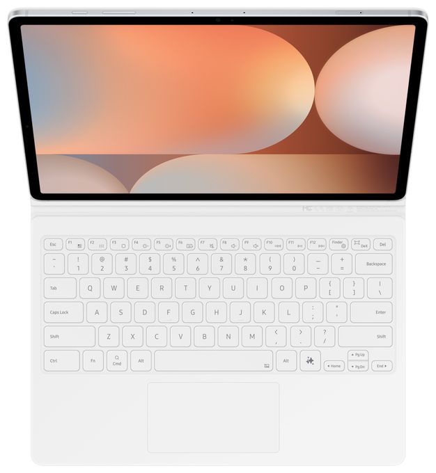 für Samsung Galaxy Tab S10+ / S9+ / S9 FE+ bis 31,5 cm (12.4")  Book Cover Keyboard (Weiß) 