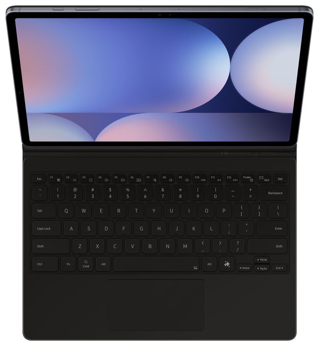 für Samsung Galaxy Tab S10+ / S9+ / S9 FE+ bis 31,5 cm (12.4")  Book Cover Keyboard EF-DX825 (Schwarz) 