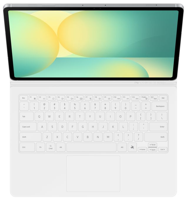 für Samsung Galaxy Tab S10 FE+  Book Cover Keyboard (Weiß) 