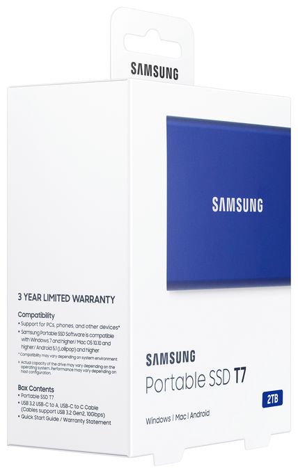 2 TB SSD  Portable SSD T7 (Blau) 