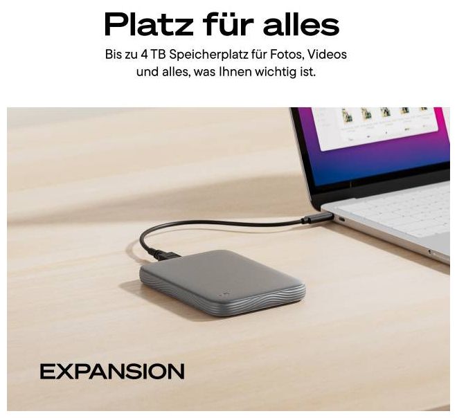 4 TB externe Festplatte 2.5" USB Typ-C  Expansion Portable (Schwarz) 