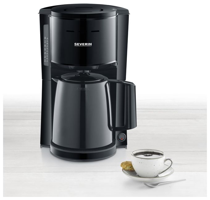8 Tassen Thermo Filterkaffeemaschine 1,0 l  KA9306 (Schwarz) 