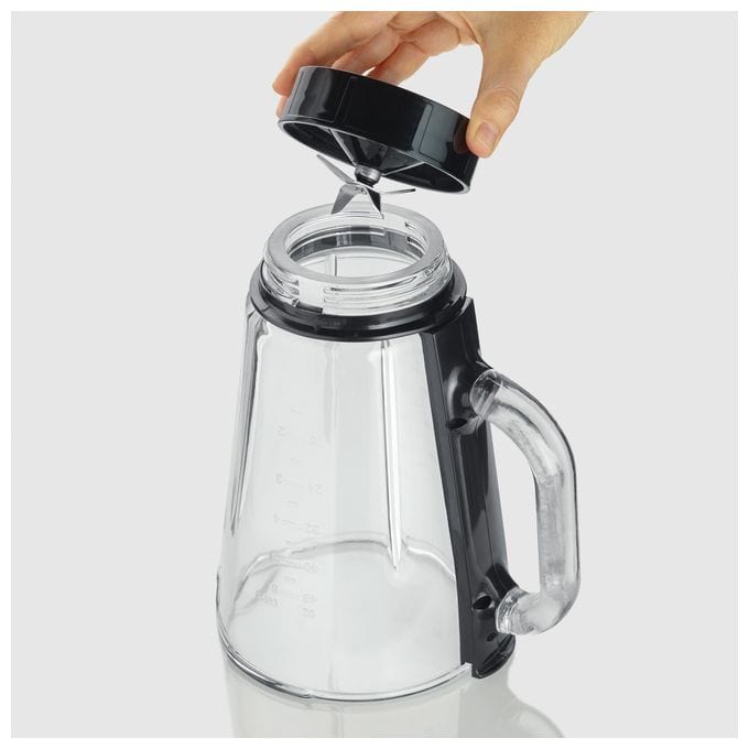 1,5 l Standmixer 2 Geschwindigkeiten 600 W (Schwarz, Transparent) SM3724 