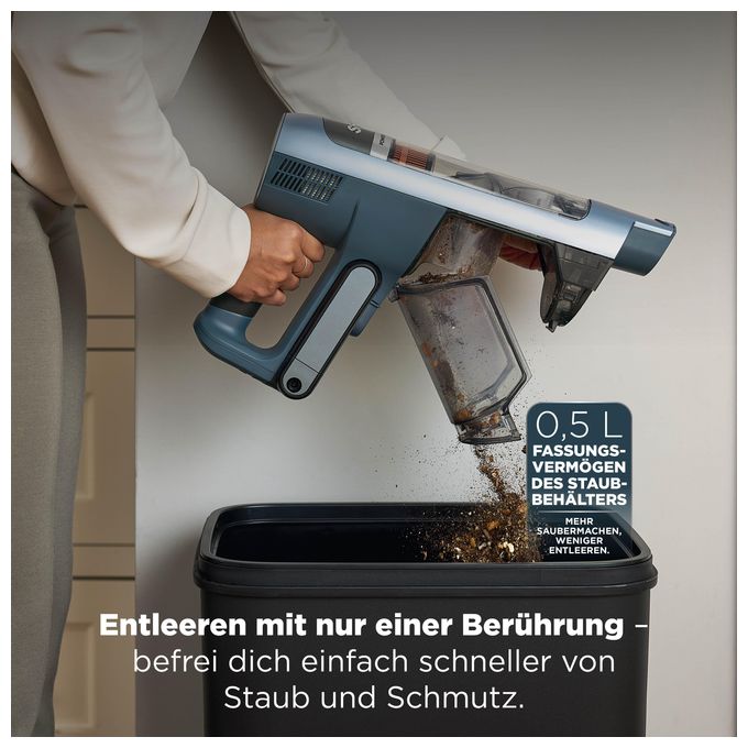 Handstaubsauger Beutellos bis 60 min Laufzeit HEPA  IA1244EU (Blau) 