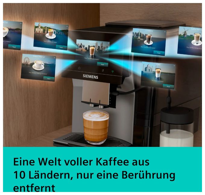 Kaffeevollautomat 19 bar 2,4 l 320 g  EQ700 TP725EM7 (Schwarz, Silber) 