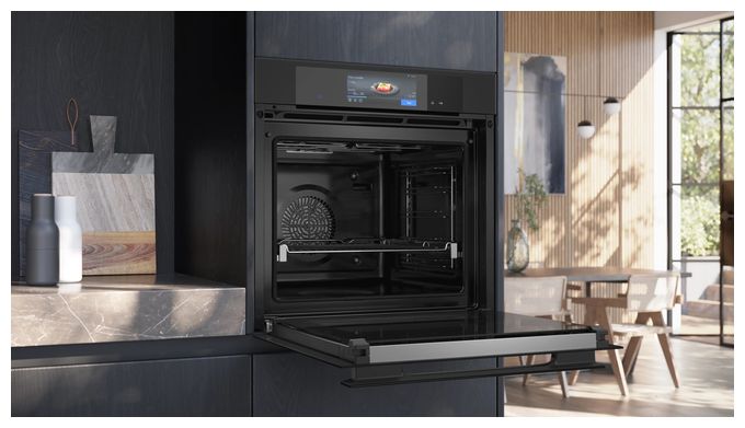Einbaubackofen groß AutoClean (Schwarz) iQ700 HB978GNM1 