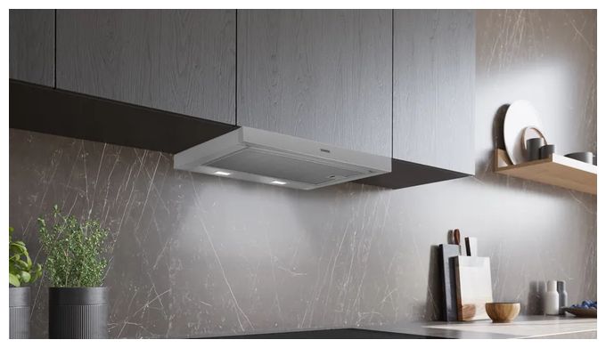 Abluft/Umluft Dunstabzugshaube/Esse Einbau 60 cm (Silber) iQ100 LI64LB521 