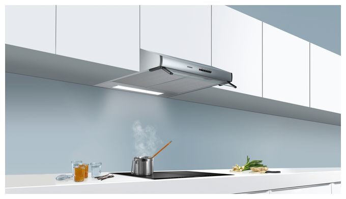 Abluft/Umluft Dunstabzugshaube/Esse Unterbau 60 cm (Edelstahl) iQ100 LU63LCC50 
