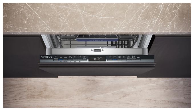 45 cm Geschirrspüler vollintegriert (ohne Front) Leise 10 Maßgedecke aquaStop Funktion Wärmetauscher iQ300 SR63HX74KE 