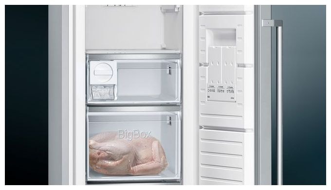 Side-by-Side Kühl-/ Gefrierkombination 309 l / 242 l NoFrost  iQ500 KA95FPIEP Europäischer (Edelstahl) 