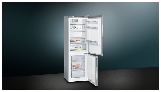 214 l / 94 l Kühl-Gefrierkombi freistehend 149 kWh Jahr  iQ500 KG36EALCA (Edelstahl) 
