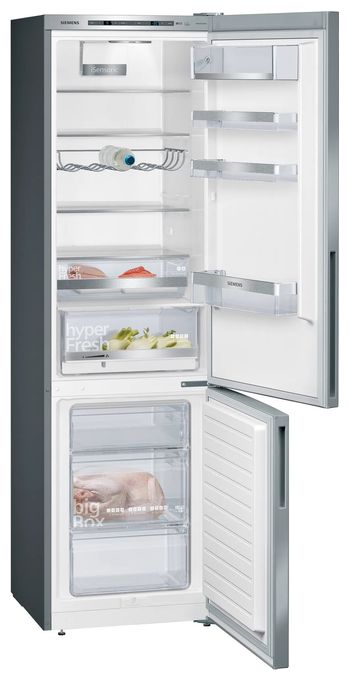 249 l / 94 l Kühl-Gefrierkombi freistehend 119 kWh Jahr  iQ500 KG39E8IBA (Edelstahl) 