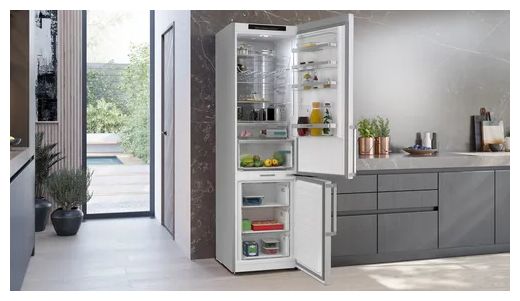 260 l / 103 l Kühl-Gefrierkombi freistehend NoFrost 112 kWh Jahr  iQ500 KG39NAIAU (Gebürsteter Stahl) 