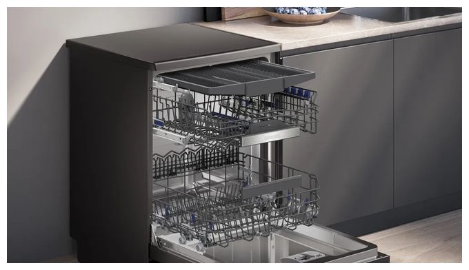 60 cm Geschirrspüler freistehend Sehr leise 14 Maßgedecke aquaStop Funktion Heat exchanger/Drying assistant iQ500 SN25EC13CE 