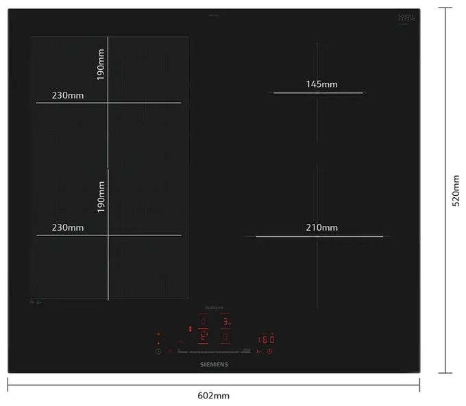 60 cm Induktionskochfeld 4 Kochzonen iQ700 EX677HEC1E autarkes 
