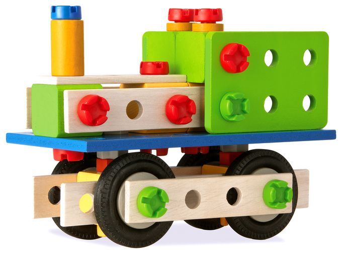  Constructor Große Lok Bauset (Mehrfarbig) 
