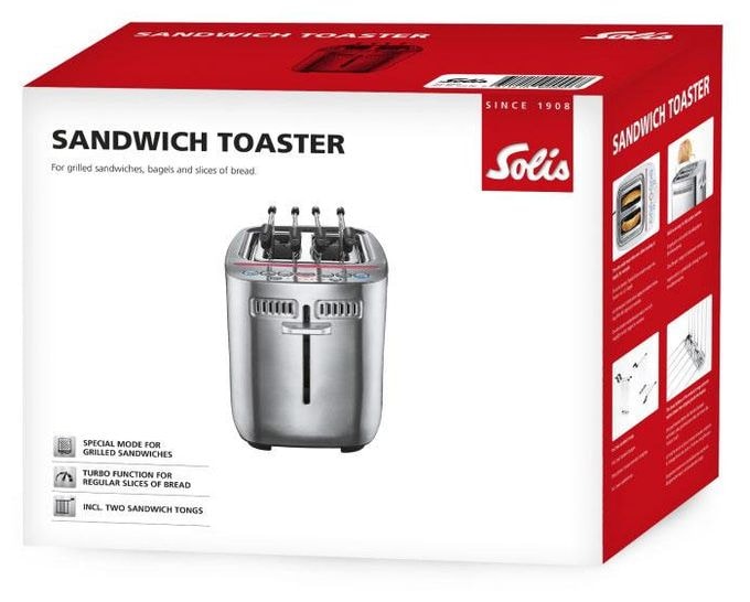 Toaster 1635 W 2 Scheibe(n) 7 Stufen  8003 Sandwich toster (Grau) 