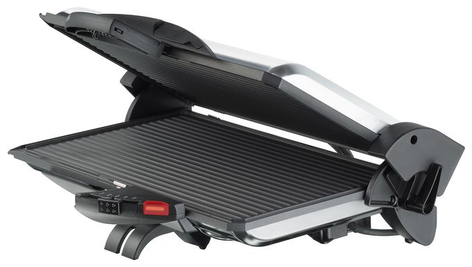 2000 W mit 370 x 230 mm Fläche  PG4.3 Kontaktgrill (Schwarz/Chrom) 