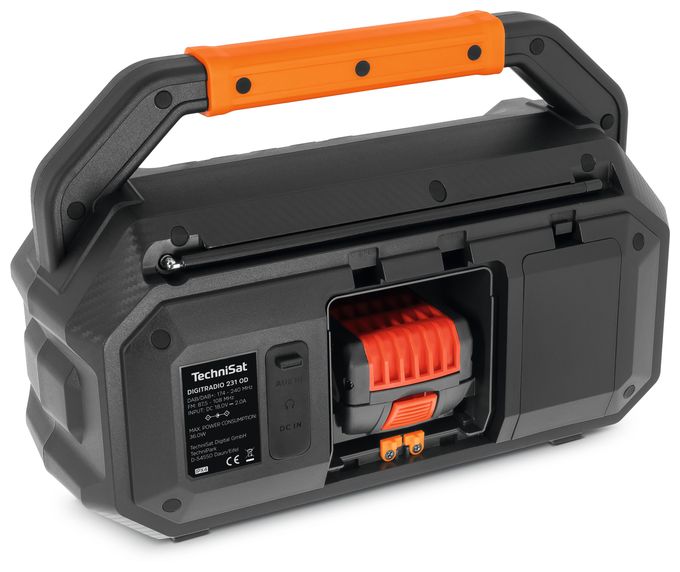 Bluetooth DAB+, FM Radio Tragbar IPX4  DigitRadio 231OD (Schwarz) 