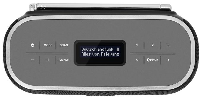 Bluetooth DAB+, FM Radio Tragbar  Viola BT1 (Schwarz, Grau) 