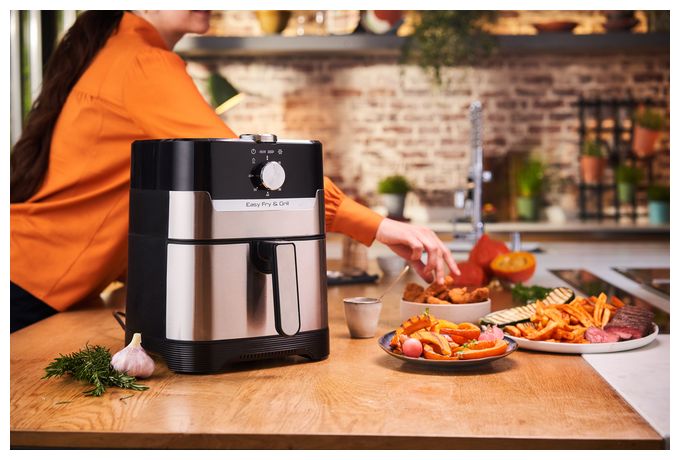 Heißluftfritteuse 4,2 l 1550 W  EY501D Easy Fry & Grill Classic (Edelstahl) 