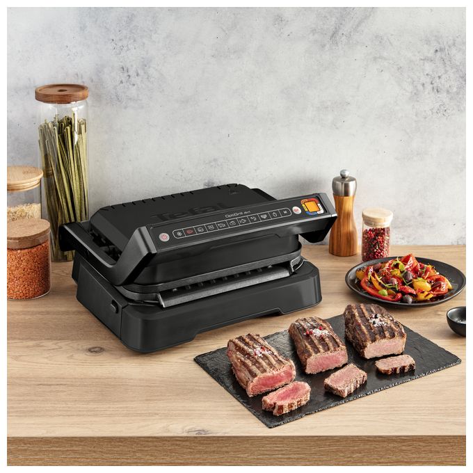 1 Zone(n) 2100 W mit 300 x 200 mm Fläche  GC7748 OptiGrill 4in1 (Schwarz) 