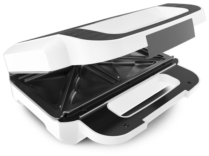 Sandwichmaker 850 W  SW7011 Snack XL Waffel- und (Weiß, Edelstahl) 